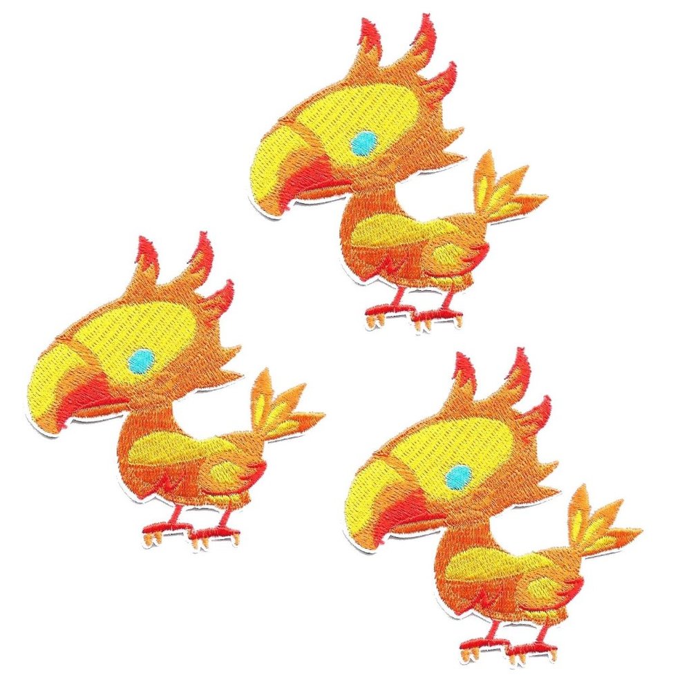 (3) Chocobo Video Game Patches iRON ON Canvas badges ff character Appliques